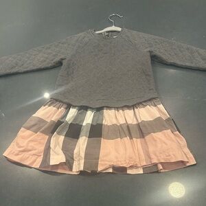Burberry Gray Quilted Dress
